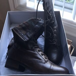 8.5 BROWN LEATHER STEVE MADDEN PARTO BOOT NEW!!